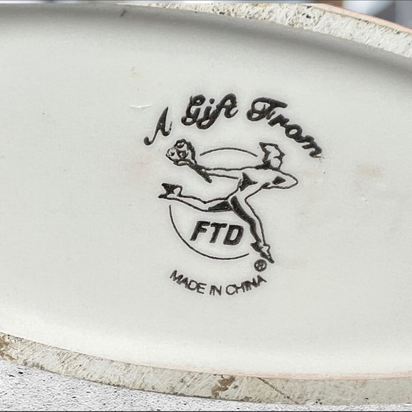 FTD Planter Flower Vase Red With Blue And Yellow Stripes - Picture 6 of 6